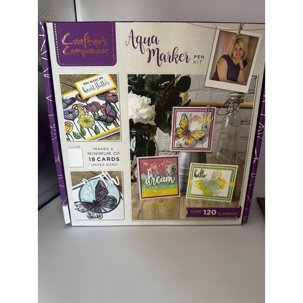 Crafters Companion Subscription Box #6 Aqua marker stamp kit spectrum noir aqua